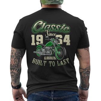 ビンテージ バイク バイカー バイクの誕生日 1964 年生まれ 長袖tシャツ メンズTシャツ バックプリント - Kawaiitshirt