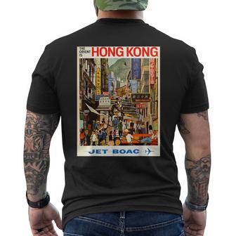 ビンテージポスター 香港レトロtシャツ メンズTシャツ バックプリント - Kawaiitshirt