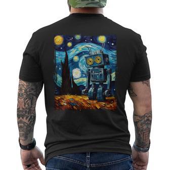 ビンテージロボットアート ゴッホ おもちゃ ロボットビルダー ロボティクス 長袖tシャツ メンズTシャツ バックプリント - Kawaiitshirt