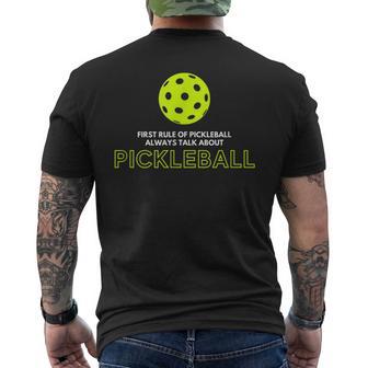ピックルボール第一ルール メンズTシャツ バックプリント - Kawaiitshirt