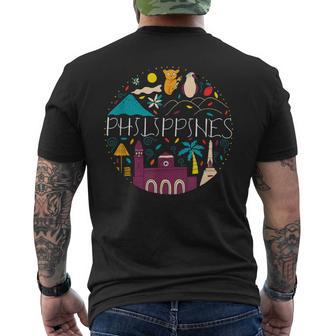 フィリピンの面白い国民のシンボル フィリピンのお土産 メンズTシャツ バックプリント - Kawaiitshirt