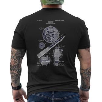 フライフィッシングシャツ ヴィンテージ 特許 描画 父の日 メンズTシャツ バックプリント - Kawaiitshirt