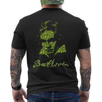 ベートーヴェン ドイツ 作曲家 クラシック楽譜 メンズTシャツ バックプリント - Kawaiitshirt