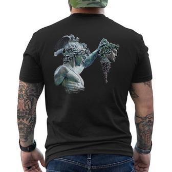 ペルセウスとメデューサ像 メンズTシャツ バックプリント - Kawaiitshirt