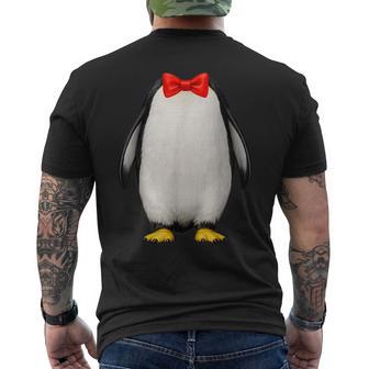 ペンギン コスチューム かわいい 蝶ネクタイ おもしろい 動物 ハロウィン 男性 子供 メンズTシャツ バックプリント - Kawaiitshirt