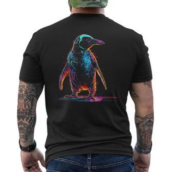 ペンギン ファンタジー アートワーク ロボットアニマルモチーフ ペンギン メンズTシャツ バックプリント - Kawaiitshirt