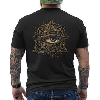 ホルスの目 エジプトのシンボル 古代エジプト神話 メンズTシャツ バックプリント - Kawaiitshirt