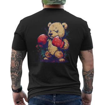 ボクサー 熊 ボクシング グローブ キックボクシング 面白い ボクシング メンズTシャツ バックプリント - Kawaiitshirt