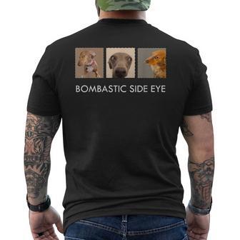 ボンバスティック・サイド・アイ・クリミナル・オフェンシブ・サイド・アイ・ドッグ・ミーム メンズTシャツ バックプリント - Kawaiitshirt
