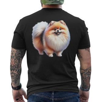 ポメラニアン犬 長袖tシャツ メンズTシャツ バックプリント - Kawaiitshirt