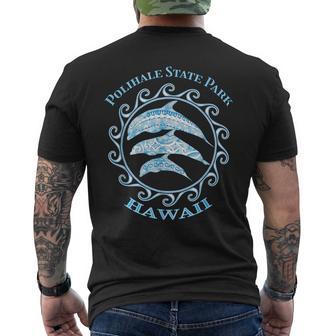ポリハレ州立大学公園 ハワイ部族 イルカ 海の動物 メンズTシャツ バックプリント - Kawaiitshirt