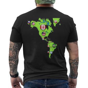 ポーランドボール北米と南米大陸 メンズTシャツ バックプリント - Kawaiitshirt