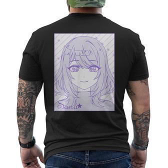 ポールプリンセス フェイスシリーズ サナ メンズTシャツ バックプリント - Kawaiitshirt