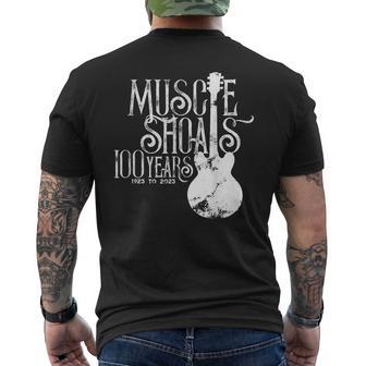 マッスルショールズ、アラバマ州ヴィンテージソウルファン100周年記念 メンズTシャツ バックプリント - Kawaiitshirt
