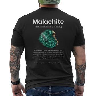 マラカイト宝石の意味 メンズTシャツ バックプリント - Kawaiitshirt