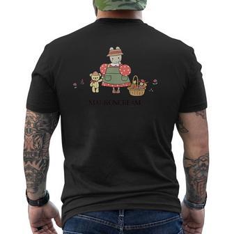 マロンクリーム くまさんと一緒 メンズTシャツ バックプリント - Kawaiitshirt