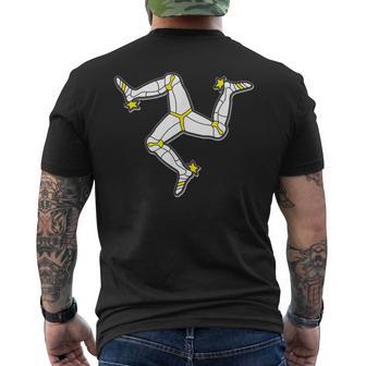 マン島 マンクス旗 伝統的なケルトのお土産 メンズTシャツ バックプリント - Kawaiitshirt