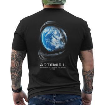 ミッション・トゥ・ザ・ムーン 2026 宇宙飛行士 アルテミス ロケット アルテミス2 メンズTシャツ バックプリント - Kawaiitshirt