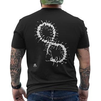 ムカデ ムカデ昆虫 キム・ディアス・ホルム アート インク Centipede Millipede Kim Holm メンズTシャツ バックプリント - Kawaiitshirt