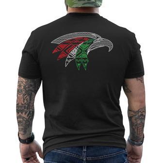 メキシコ国旗 アステカ風メキシコワシ メンズTシャツ バックプリント - Kawaiitshirt
