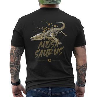 モササウルス スケルトン 古生物学者 化石 恐竜 恋人 メンズTシャツ バックプリント - Kawaiitshirt