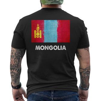 モンゴル国旗tシャツ メンズTシャツ バックプリント - Kawaiitshirt