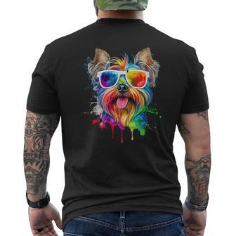 ヨークシャーテリア 犬好き ヨーキーマム メンズTシャツ バックプリント - Kawaiitshirt