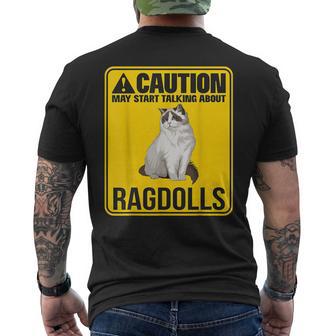 ラグドールの話を始めようかな。子猫猫の飼い主 ラグドール メンズTシャツ バックプリント - Kawaiitshirt