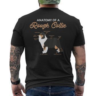 ラフコリーの解剖学ファニードッグパピーギフト T メンズTシャツ バックプリント - Kawaiitshirt