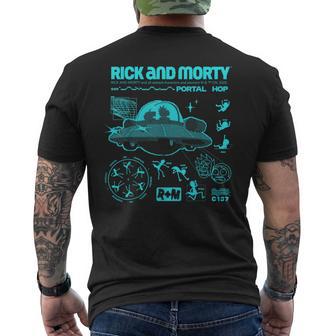 リック・アンド・モーティ・ポータル・ホップリック・アンド・モーティ・マーチ メンズTシャツ バックプリント - Kawaiitshirt