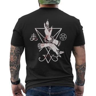 ルシファーの悪魔の紋章 五芒星とリヴァアタン十字架 長袖tシャツ メンズTシャツ バックプリント - Kawaiitshirt
