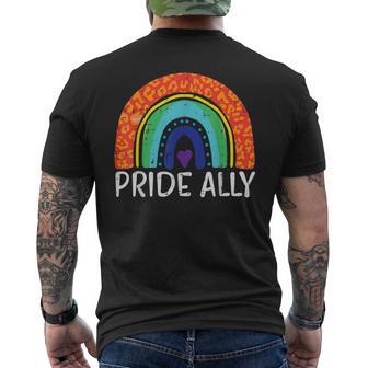 レインボーフラッグ プライド アリー ゲイプライド 月 Lgbtq Ally Lgbt メンズTシャツ バックプリント - Kawaiitshirt