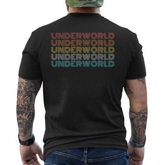 レトロ ヴィンテージ アンダーワールド 長袖tシャツ メンズTシャツ バックプリント - Kawaiitshirt