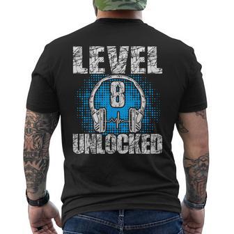 レベル8 アンロック バースデー 8歳 ゲーマー メンズTシャツ バックプリント - Kawaiitshirt