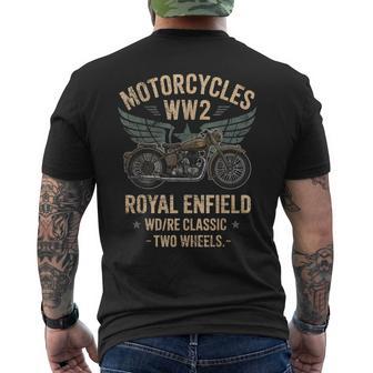 ロイヤルエンフィールドwdReクラシックモーターサイクルww2 メンズTシャツ バックプリント - Kawaiitshirt