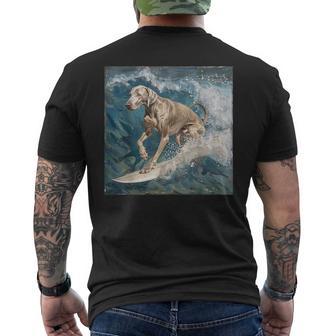 ワイマラナー犬 ワイマラナー メンズTシャツ バックプリント - Kawaiitshirt