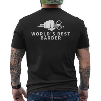 ワールド・ベスト・バーバープラウド・ファニー・バーバー メンズTシャツ バックプリント - Kawaiitshirt