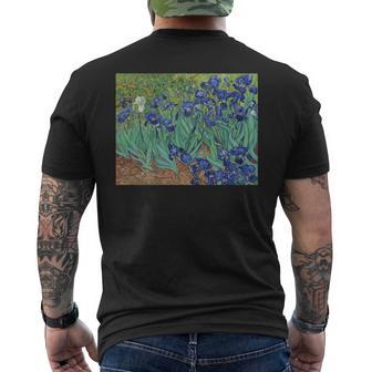 ヴィンセント・ファン・ゴッホによるアイリス1889 長袖tシャツ メンズTシャツ バックプリント - Kawaiitshirt