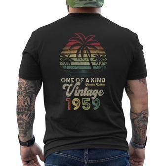 ヴィンテージ 1959年 誕生日 67歳 ヤシの木 レトロ メンズTシャツ バックプリント - Kawaiitshirt