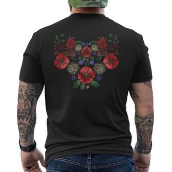 ヴィンテージ ウクライナ ヴィシバンカ スタイル シャツ キュート フローラル ウクライナ メンズTシャツ バックプリント - Kawaiitshirt
