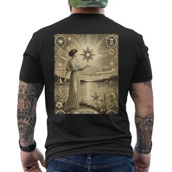 ヴィンテージ タロット カード 17 星 Xvii 読者 読書 メンズTシャツ バックプリント - Kawaiitshirt