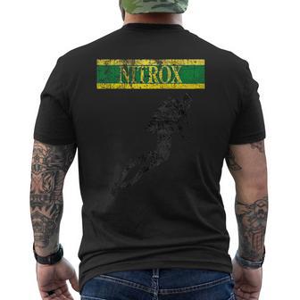 ヴィンテージ ニトロックス 旗 ダイバー スキューバダイビング メンズTシャツ バックプリント - Kawaiitshirt