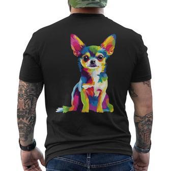 ヴィンテージ レトロ チワワ 犬 かわいい グルービー 犬 長袖tシャツ メンズTシャツ バックプリント - Kawaiitshirt