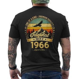 ヴィンテージカー 1966 年5月 60 歳の誕生日 1966 年のクラシックカー メンズTシャツ バックプリント - Kawaiitshirt