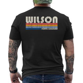 ヴィンテージレトロ70年代80年代スタイルノースカロライナ州ウィルソンの故郷 メンズTシャツ バックプリント - Kawaiitshirt