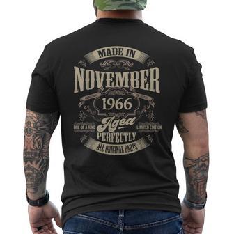 ヴィンテージ還暦伝説 1966年11月 60歳の贈り物 メンズTシャツ バックプリント - Kawaiitshirt