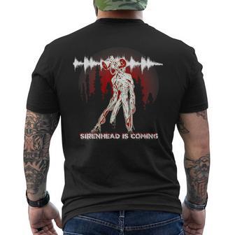 不気味なクリーチャーサイレンヘッド メンズTシャツ バックプリント - Kawaiitshirt