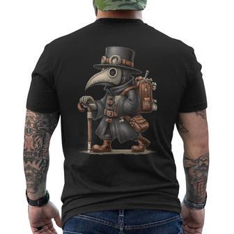 中世のペストマスクコスチューム おかしな医師用 メンズTシャツ バックプリント - Kawaiitshirt