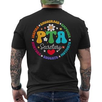 保護者教員会 チームサポーター Pta秘書 メンズTシャツ バックプリント - Kawaiitshirt