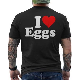 卵が大好き I ハートの卵 メンズTシャツ バックプリント - Kawaiitshirt